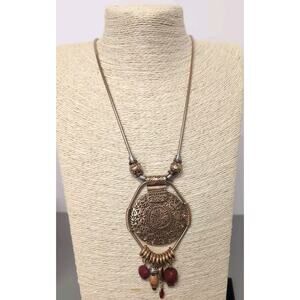 Chicos 15-20" Gold Corded Necklace With Pendant